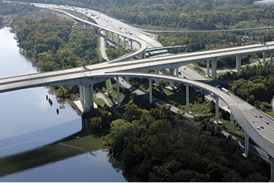 Pocahontas Parkway interchange with I-95