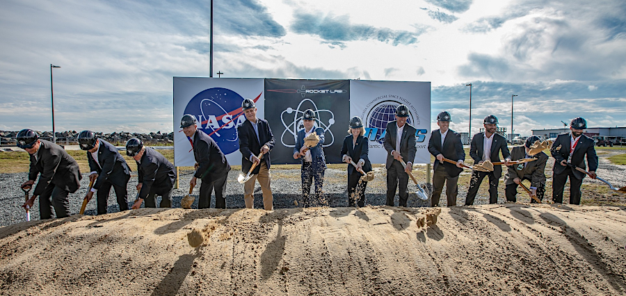 ceremonial start of construction of Rocket Lab's Launch Complex 2, used for the Electron rocket