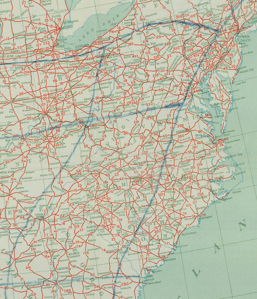 on February 2, 1938, President Franklin D. Roosevelt sketched out five transcontinental north-south and east-west routes for an interstate highway system