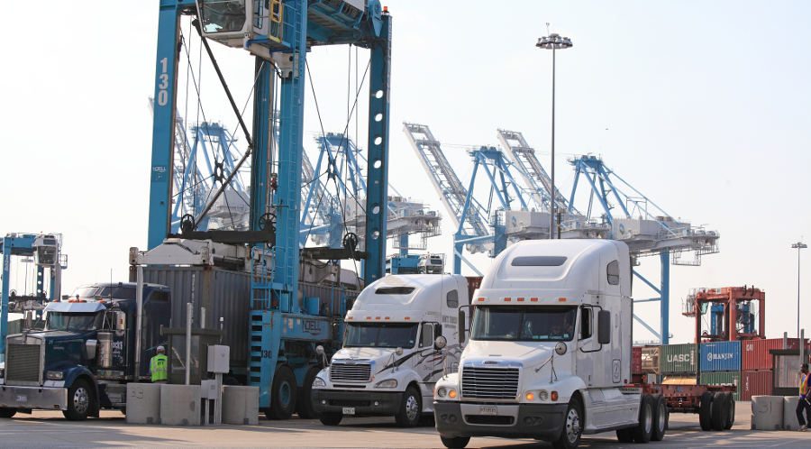 truck drivers are key to the transport of the majority of containers at Virginia Port Authority terminals