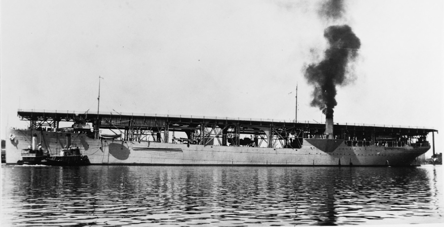 the coal-transporting collier USS Jupiter was converted into the first US aircraft carrier, the USS Langley