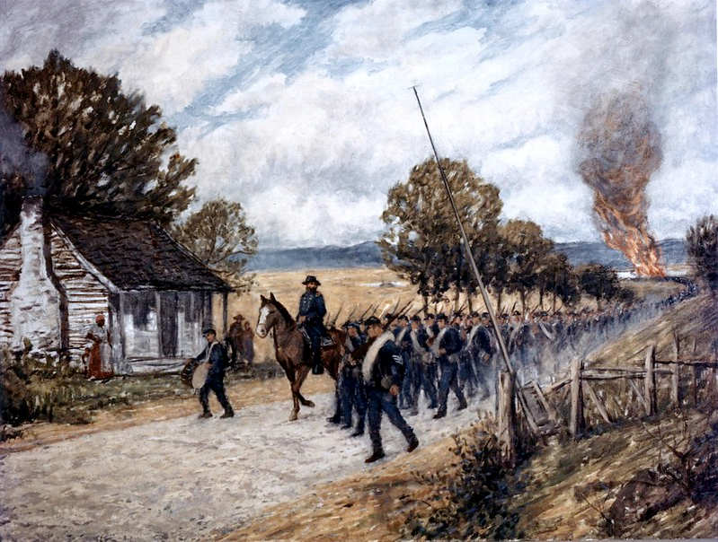 both Union and Confederate armies marched along the Valley Turnpike during the Civil War