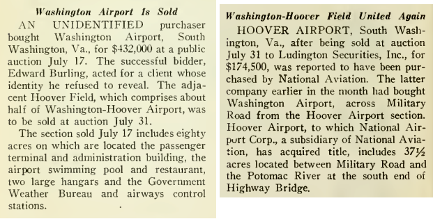 Washington-Hoover Airport included a swimming pool in 1933