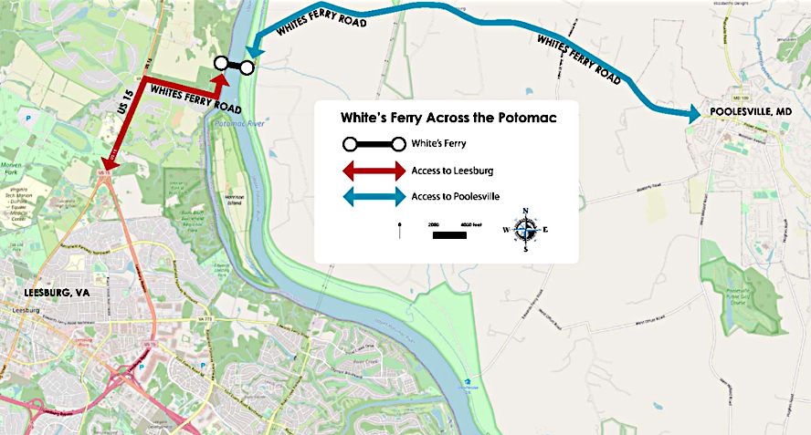 White's Ferry transported commuters between Maryland and Virginia until service stopped on December 28, 2020