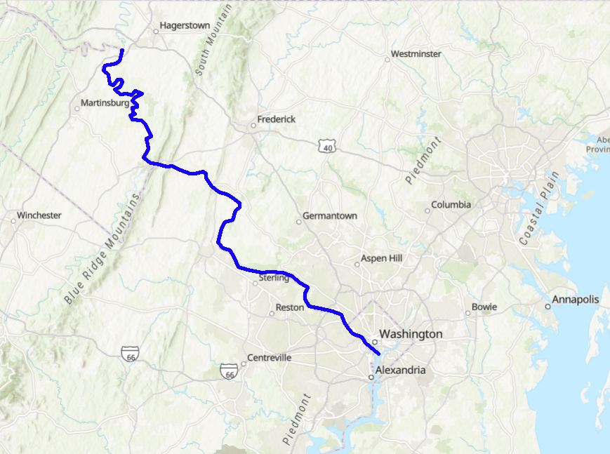 the 1790 Residency Act authorized locating the District of Columbia somewhere between the mouth of the Anacostia River and Conococheague Creek