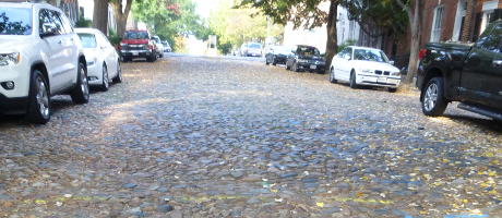 one block of Prince Street is still paved in cobblestones