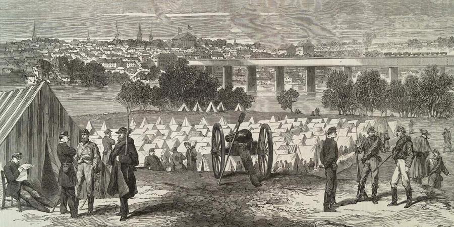 enlisted Union soldiers were imprisoned on Belle Isle during the Civil War