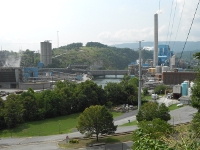 Jackson River, flowing through MeadWestvaco plant
