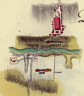 a string of port cities developed on the Fall Line, and the post road (now Route 1) linked them together for land travel - including Dumfries, documented by French engineers in 1781-82