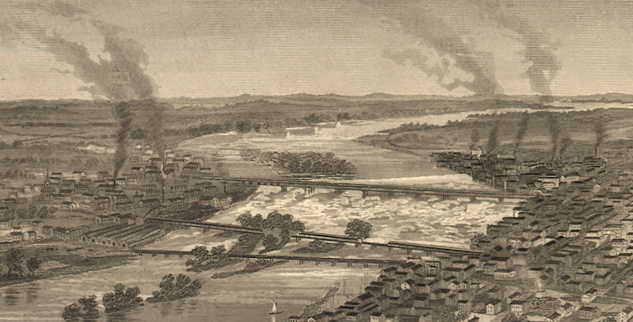 the ability of falling water to power equipment, in the days before electricity, made Richmond a good location for manufacturing plants