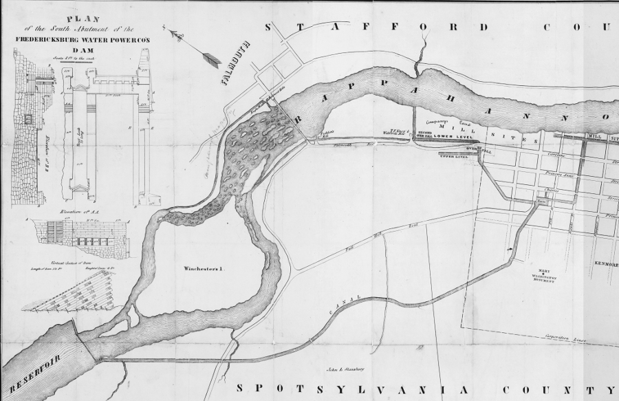 waterpower at Fredericksburg fueled industrial development