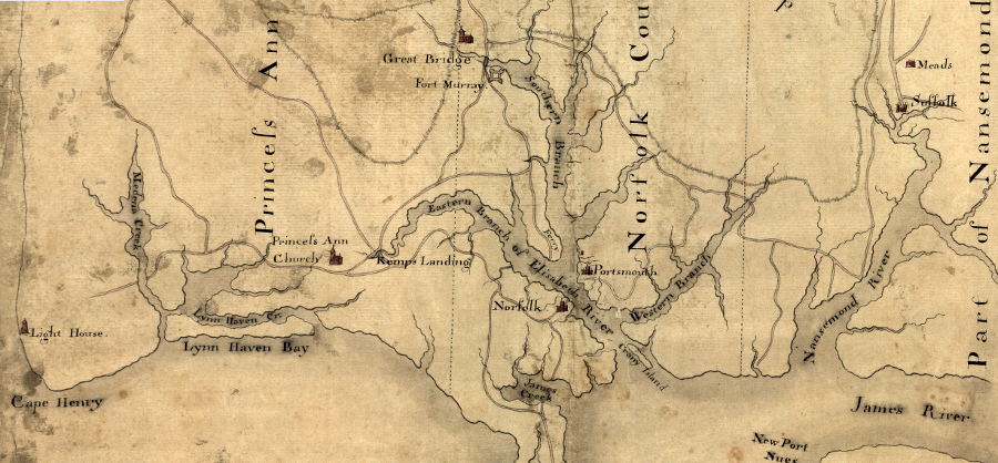 the site of the 1775 Battle of Great Bridge is now in the City of Chesapeake