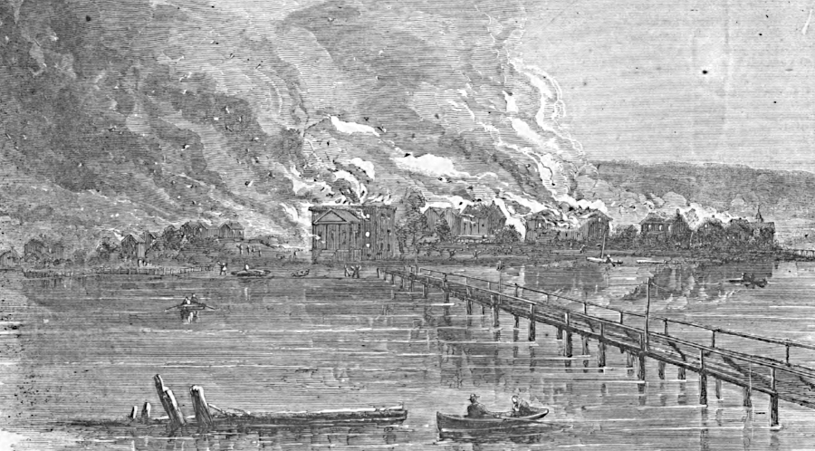 Confederate forces burned Hampton at the start of the Civil War