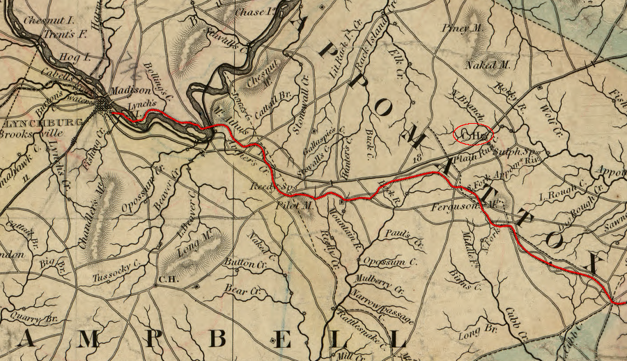 the South Side Railroad, linking Lynchburg to Petersburg, ran near Appomattox Court House and shaped where the Army of Northern Virginia would finally surrender in 1865