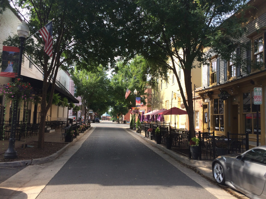 Battle Street was rebuilt with wider sidewalks to encourage downtown dining and entertainment