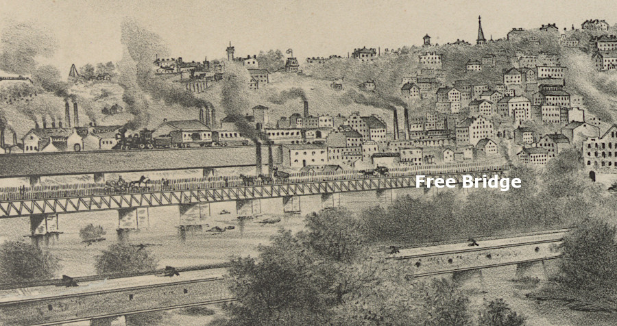 a free bridge was completed between Richmond and Manchester in 1876, providing an alternative to paying tolls on Mayo's Bridge