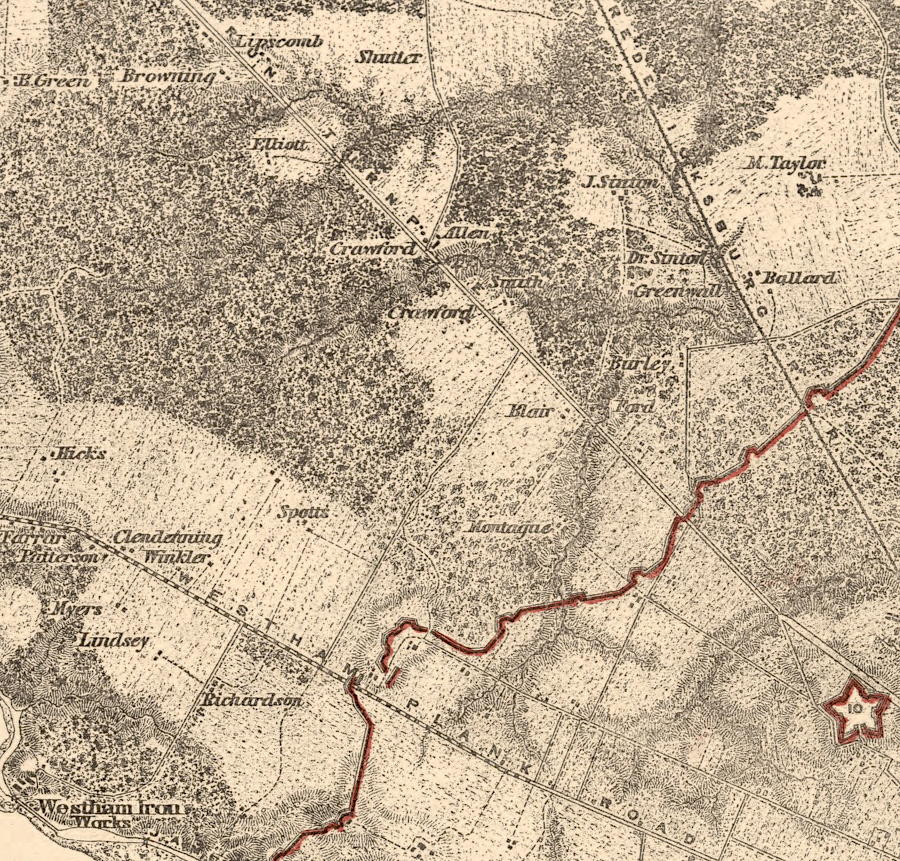 west of Richmond's city limits in 1867