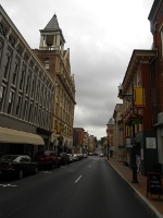 Beverley Street in downtown Staunton (Masonic Temple on left)