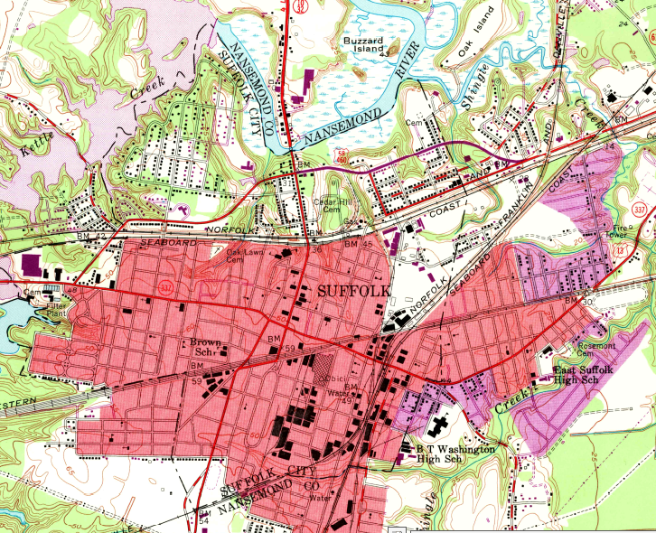 the independent city of Suffolk provided an additional level of services to urbanized areas, beyond what Nansemond County offered, until the jurisdictions merged in 1974