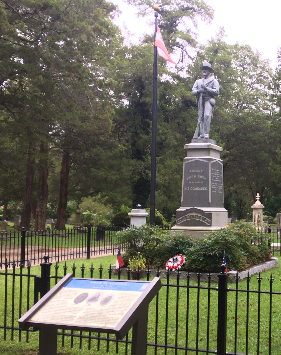 Confederate memorial at Cedar Hill Cemetery in Suffolk