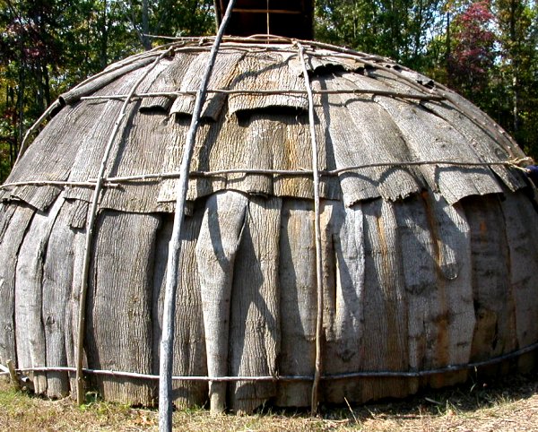 Recreation of Totero dwelling at Explore Park near Roanoke