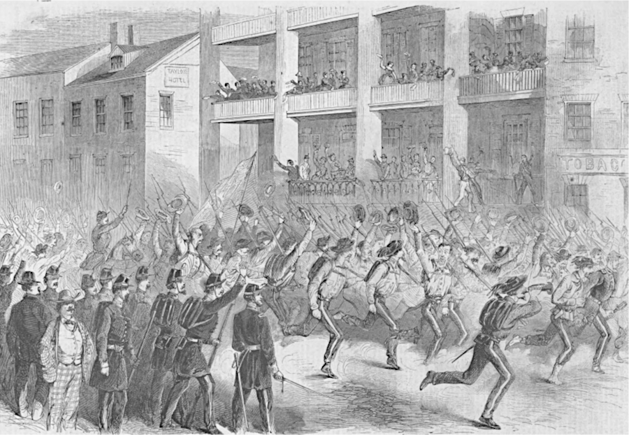 Second Mississippi Regiment marching through Winchester in June, 1861