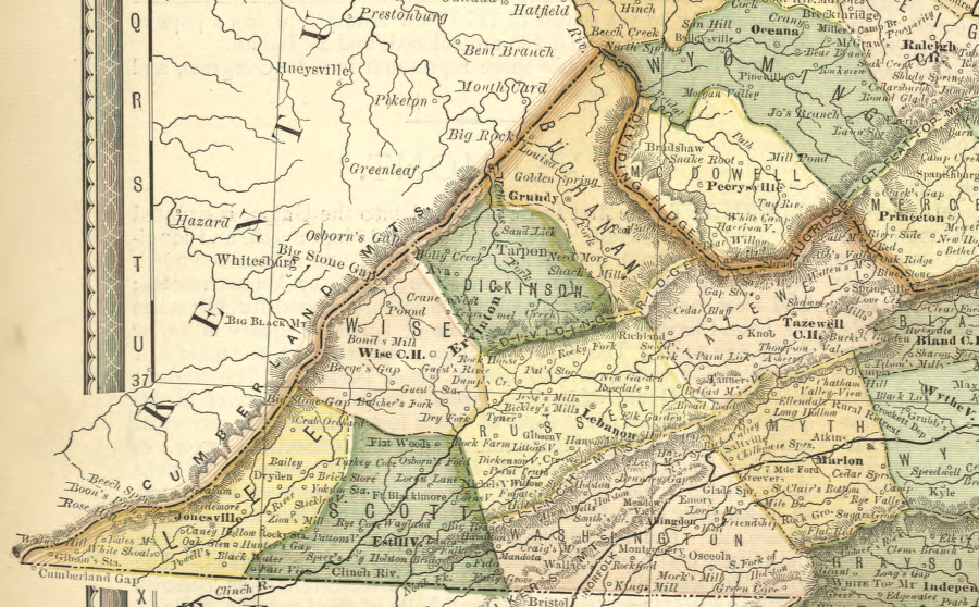 Dickenson County was on the map in 1882