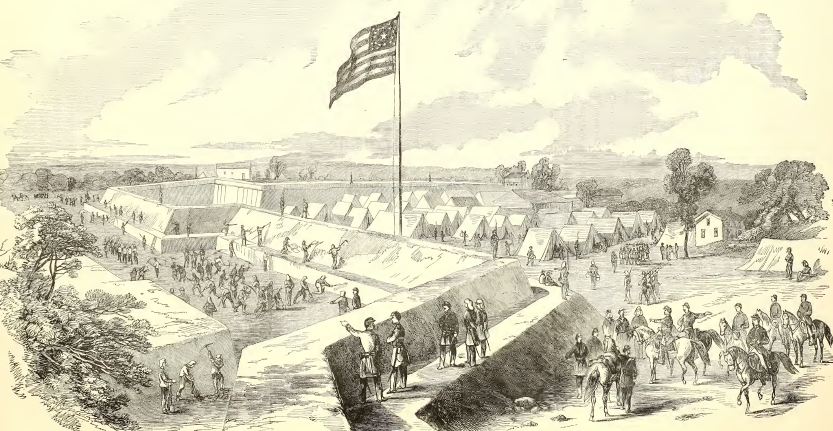 Alexandria County was occupied throughout the Civil War, and Fort Corcoran on Arlington Heights was just one of many military encampments