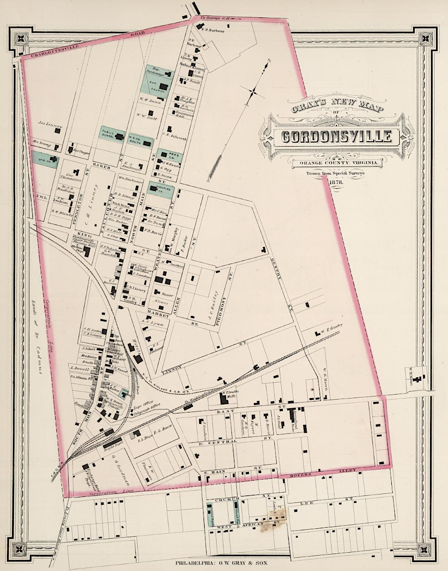 Gordonsville in 1878
