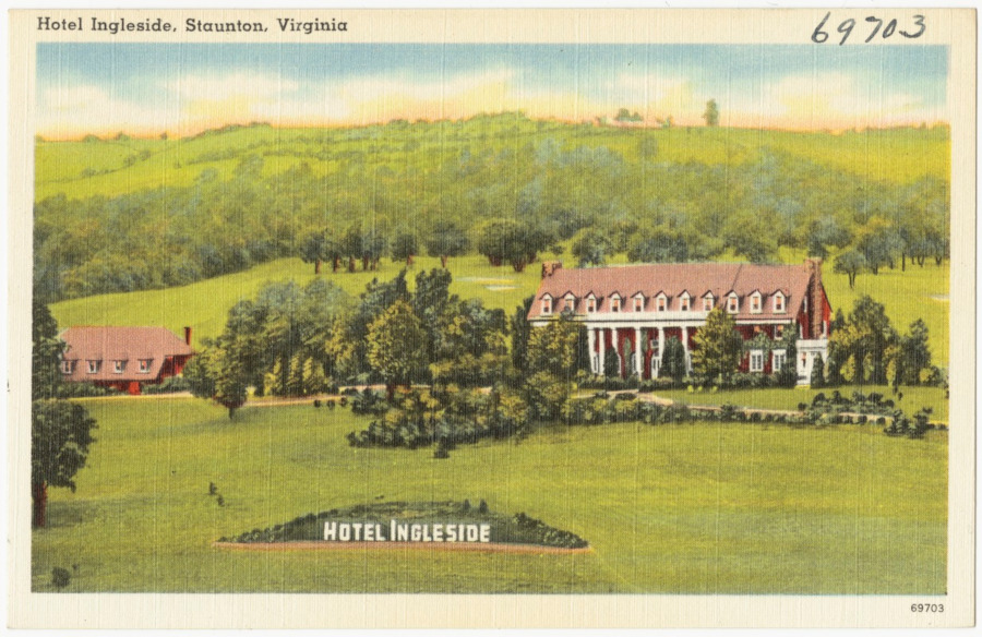 a large hotel was located near the intersection of Route 11 and Route 250 outside of Staunton prior to 1945