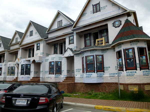 new construction in the Town of Occoquan includes high-priced townhomes on the waterfront