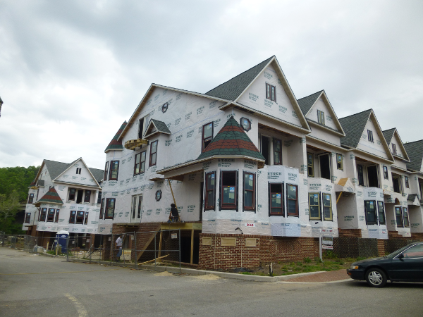 new construction in the Town of Occoquan includes high-priced townhomes on the waterfront
