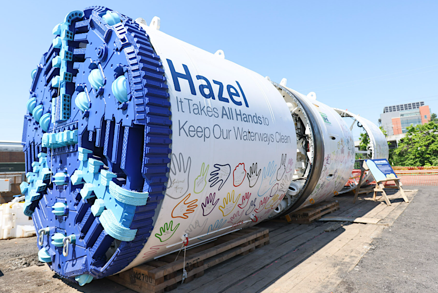 a tunnel boring machine was purchased to excavate the two-mile-long Waterfront Tunnel