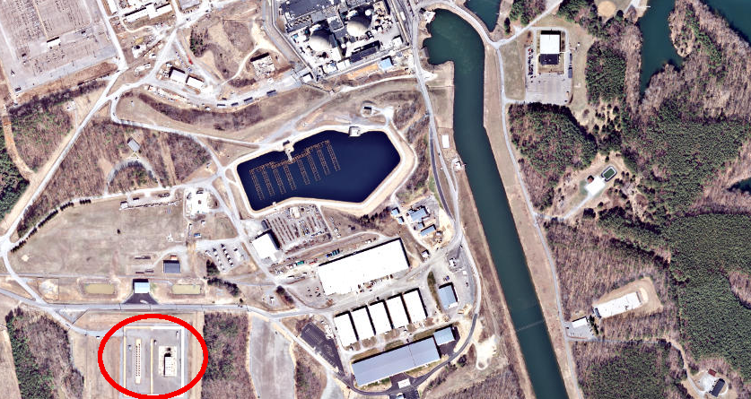 little space is required at the Lake Anna Nuclear Power Plant to store dry casks with spent fuel assemblies
