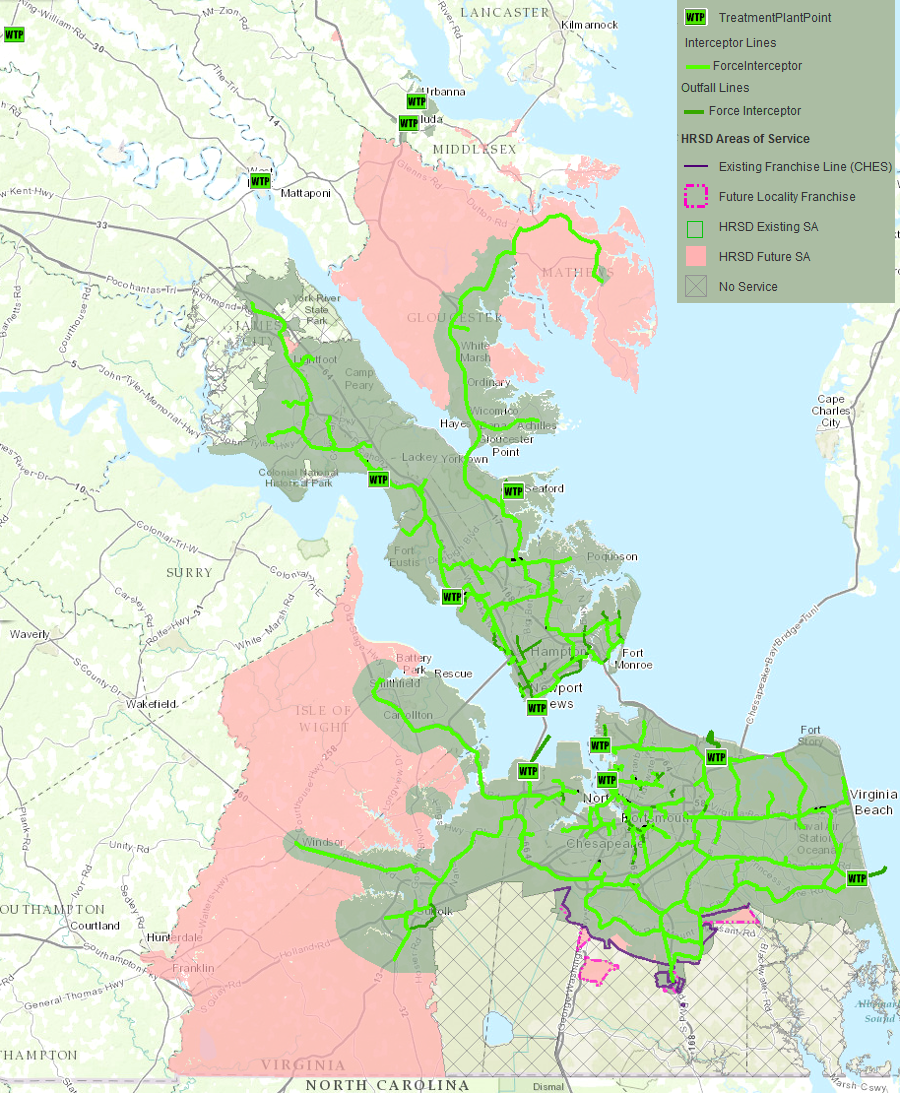 the wastewater collection system in Arlington County