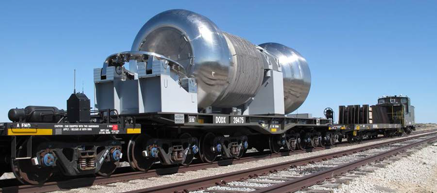 used fuel assemblies from aircraft carriers are radioactive waste (unlike fresh assemblies) and transported by rail from Newport News to Idaho in M-290 shipping containers