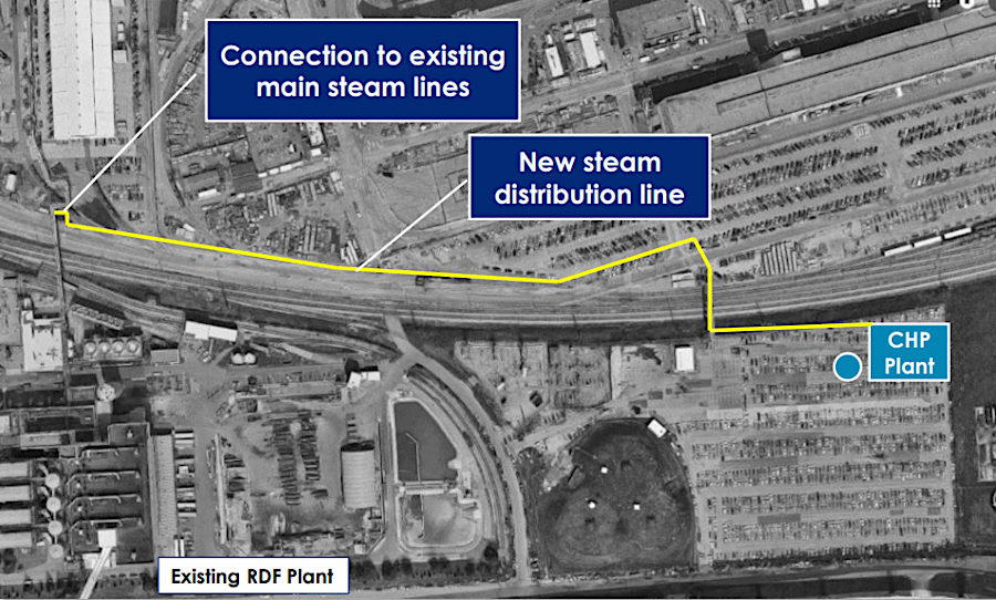 the new uS Navy Combined Heat and Power Plant was built on a parking lot at the shipyard