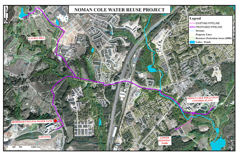 water reuse project at Noman Cole WWTP (Fairfax County)