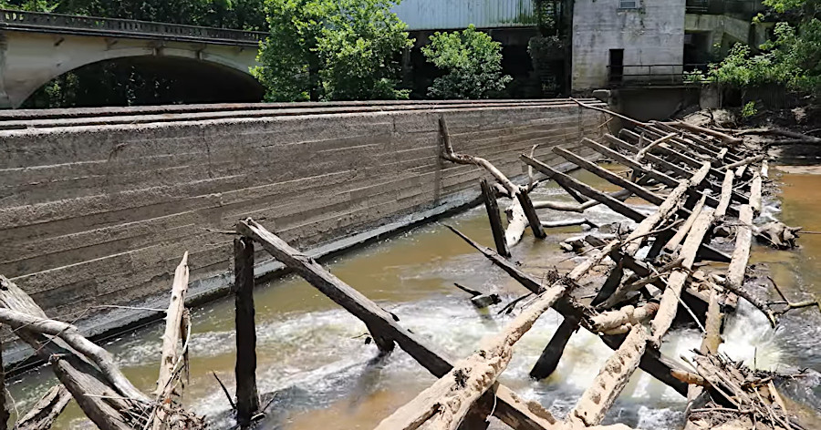 the Ashland Mill Dam, 13' high, blocked the South Anna River until 2024