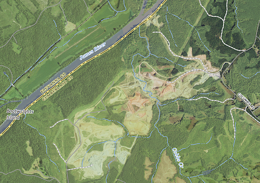 Cobbs Creek in Cumberland County was dammed to form a new drinking water reservoir for Henrico, Powhatan, Goochland and Cumberland counties