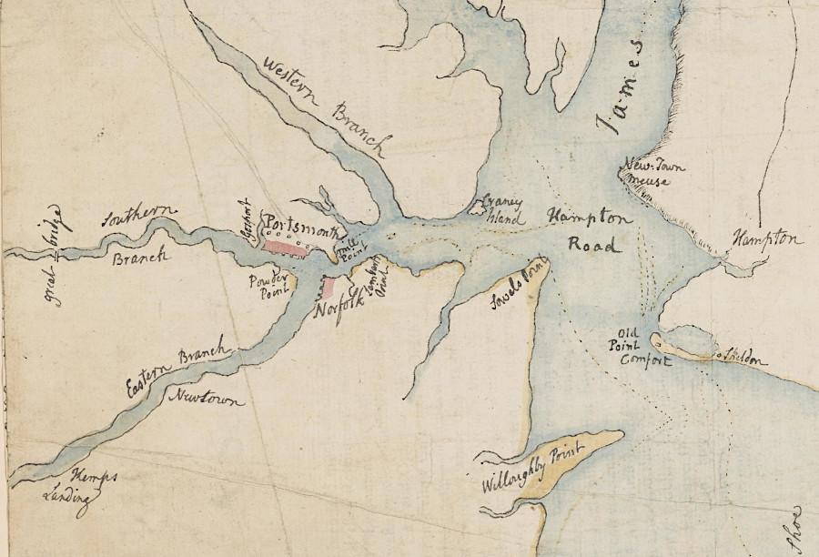 Elizabeth River in 1781, when the British surrendered at Yorktown