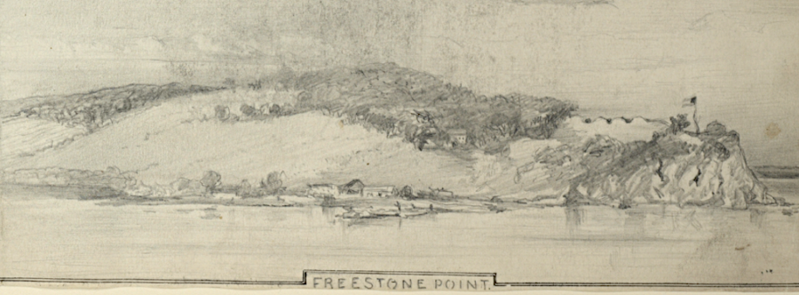 Confederates placed cannon at Freestone Point in 1861 to block Union shipping on the Potomac River