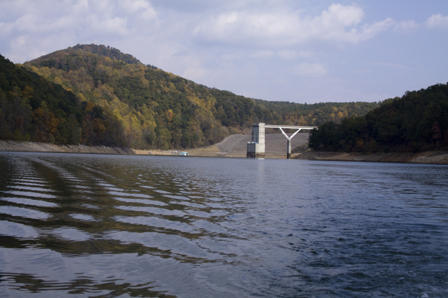 Gathright Dam was constructed by the US Army Corps of Engineers