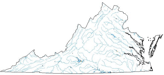 can you identify the New River, Roanoke River, James River, and Shenandoah River?