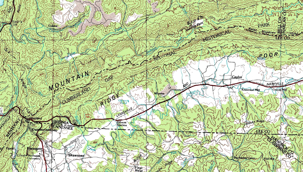 Indian Creek topography
