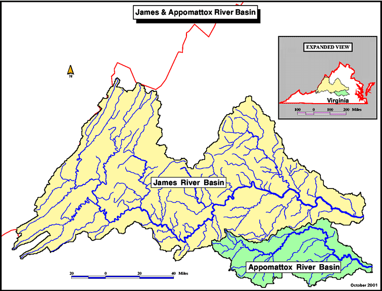 James and Appomattox watersheds