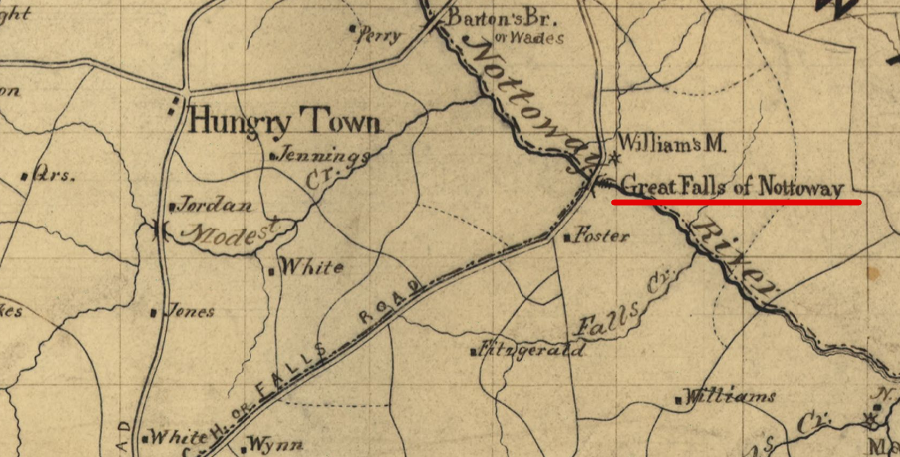 Jedediah Hotchkiss mapped Nottoway Falls in 1871
