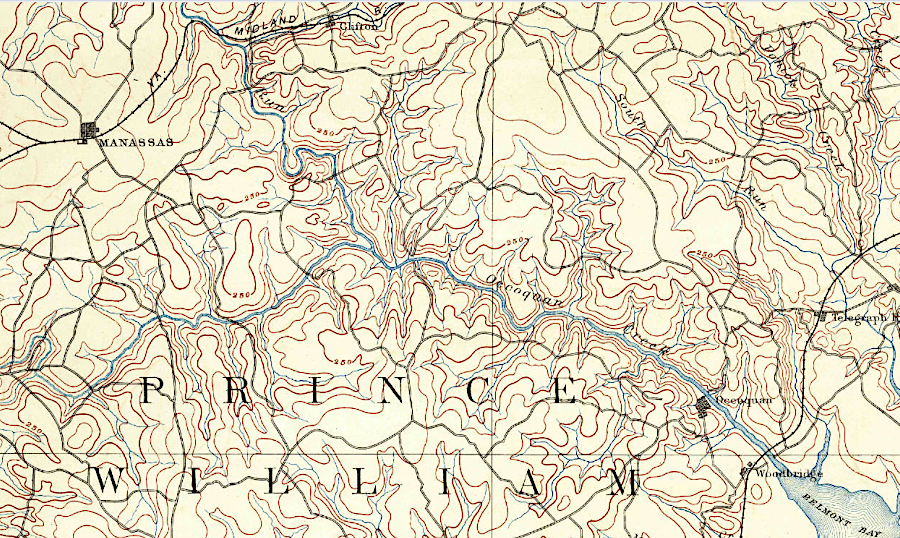 in 1890, the Occoquan River watershed was almost entrely forest and farmland