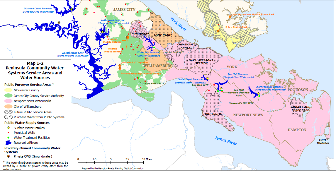 existing municipal water supply sources on the Peninsula
