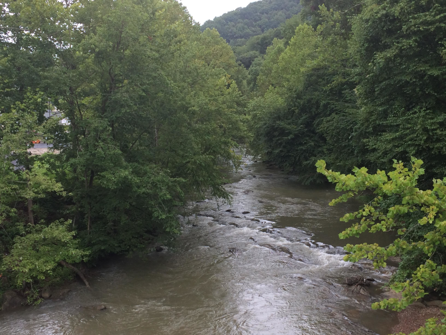 the Powell River at Appalachia, headed south to Big Stone Gap
